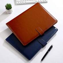 A4 多功能文件夹，PU 皮革文件整理剪贴板，办公用品文件夹，合同，文件，设计师测量簿，商务，返校，学校用品 - 均碼 - 查看 7