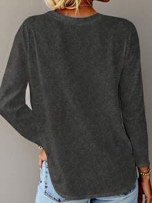 EMERY ROSE Women's Bat & Letter Print Long Sleeve T-Shirt - Multicolor - View 2