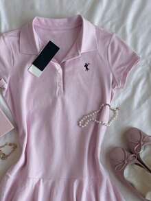 SHEIN Women's Casual Versatile Embroidered Detail Summer Dress