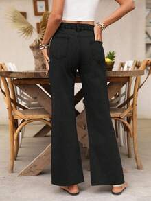 EMERY ROSE Jeans vaqueros informales de talla grande con lavado medio para mujer - Negro - Ver 2