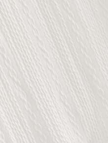 Manfinity NXTstreet 男士休闲提花针织拉链领长袖弹力 Polo 衫 - 白色 - 查看 5