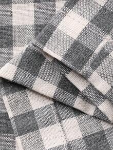 Dazy Plus 3pcs Solid Color Tank Top, Robe & Plaid Pants Pajama Set, Fashionable Plus Size Women Casual Sleepwear, Cozy Outfit Fall Winter Clothes