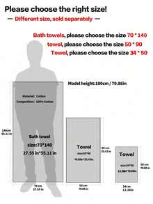 1/2 Piece Jacquard (Lightweight) Fabric, Not Thick, Available In Bath Towels Or Hand Towels In Various Sizes, Convenient For Home And Travel. Towel Cloth, Absorbent And Soft, Suitable For Bathrooms And Swimming Pools - Red - View 2