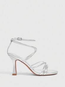 CUCCOO SZL Sandalias de tacón alto con cordones y tacón grueso, elegantes y de moda