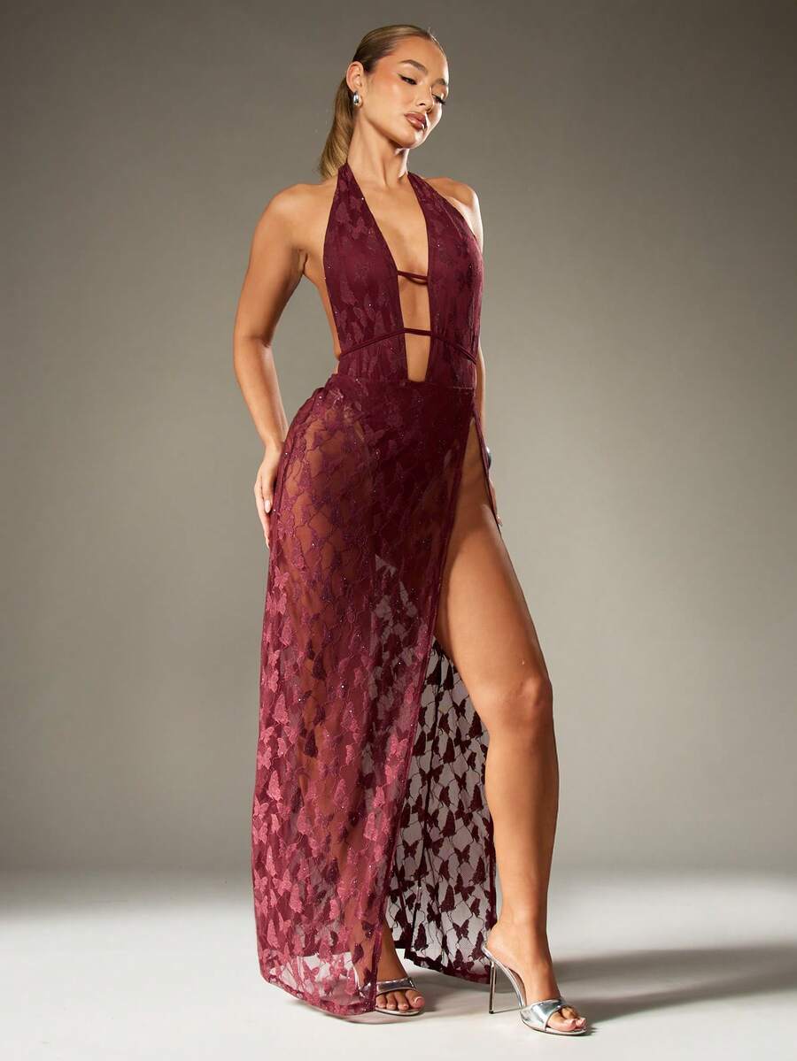 glitter dress Centerfold Sequin Mini Dress Pink