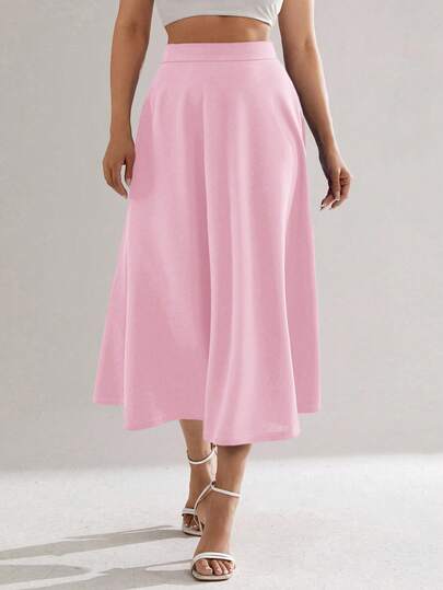 BizChic Falda larga midi de satén de cintura alta, nueva para otoño/invierno 2025. Elegante, romántica y casual, adecuada para boda, vacaciones en la playa, conciertos y fiestas