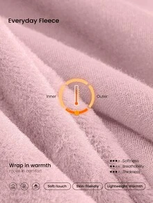 GLOWMODE 日常羊毛寒冷季节柔软轻盈保暖寒冷平衡臀部曲线可调节抽绳下摆腰部侧袋阔腿慢跑裤秋冬户外日常休闲 - 藕粉色 - 查看 7