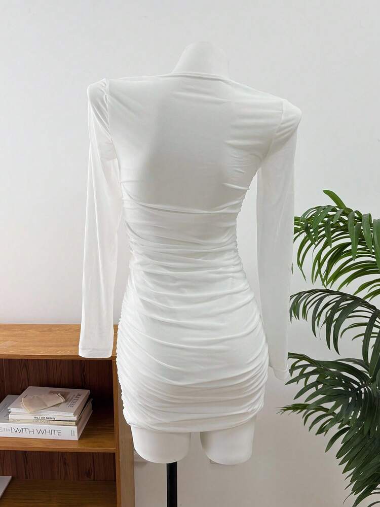 Women Sweetheart Neck Bodycon Cocktail Party Dress With Hip Package, Birthday ,New Year Eve Summer Long Sleeve Dress Prom Dress