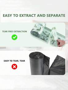 30/50/100PCS夏日清香便携垃圾袋加厚不易破家用便携式厨房客厅学生宿舍专用抽绳垃圾袋，香味清新，承受力强，精选PE材质，恒温热封，便携收口，加厚升级，清新除味，高颜值高品质 - 彩色 - 查看 5