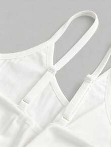 SHEIN EZwear 4 buah Tank Top Kasual Ketat Pendek untuk Wanita, Cocok untuk Musim Panas - Putih - View 7