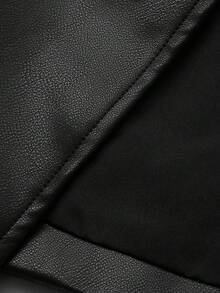 DAZY Veste coupe-vent mi-longue en PU pour femmes, décontractée et polyvalente