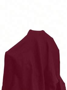 EMERY ROSE Women's Solid Color Zipper Design Gigot Sleeve Fitted Fashion T-Shirt