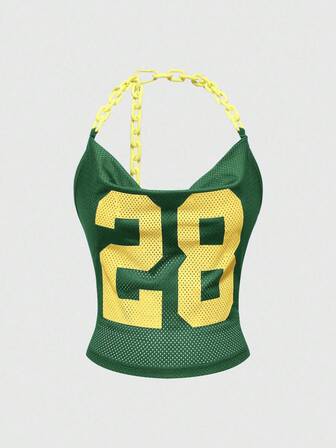 ROMWE Avant Buchstaben Grafik Lässiges Sexy Trägertop im Y2K-Stil für Frauen