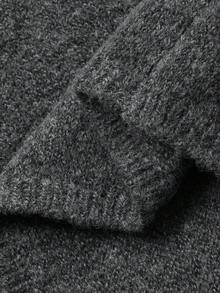 Livesso 女式休闲宽松二合一开衫 - 灰色 - 查看 6