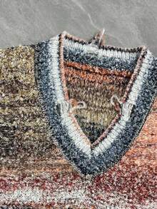 Manfinity CasualKnits 休闲百搭宽松V领男士毛衣背心，适合秋冬 - 亮橙色 - 查看 3