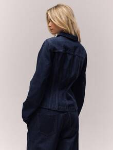 MUSERA Washed Bleached Denim Paneled Zip Down Collared Jacket Only Fall Autumn Old Money Cute Country Cottage Core Back To School Casual Lounge Jacket For Women Butterscotch Evening Party Elegant Christmas Winter