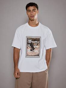 Musero Oversized Grafik T-Shirt mit kurzen Ärmeln, Sommer FRÜHLING/Herbst - Weiss - Übersicht 1