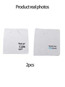 SHEIN Valentine's Day Gifts: Fun Absorbent Towels For Your Husband Or Boyfriend. Romantic Embroidered Handkerchiefs For Your Couple. Valentine's Day, Wedding And Anniversary Gifts: Soft Absorbent Towels, 11.81*11.8 In Handkerchiefs, 1 Or 2 In A 5-Piece Set