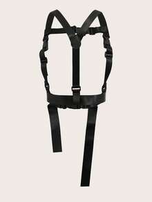 ROMWE Grunge Punk Release Buckle Harness Belt Sexy - Black - View 3
