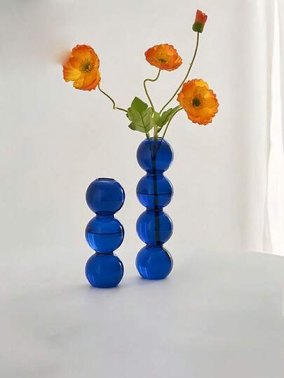 1 ชิ้น แจกันดอกไม้ลูกบอลสีแก้วดีไซเนอร์สไตล์ Ins สำหรับร้านกาแฟ, B&B; ของขวัญสำหรับตกแต่งบ้าน, วันเกิด, งานรับปริญญา