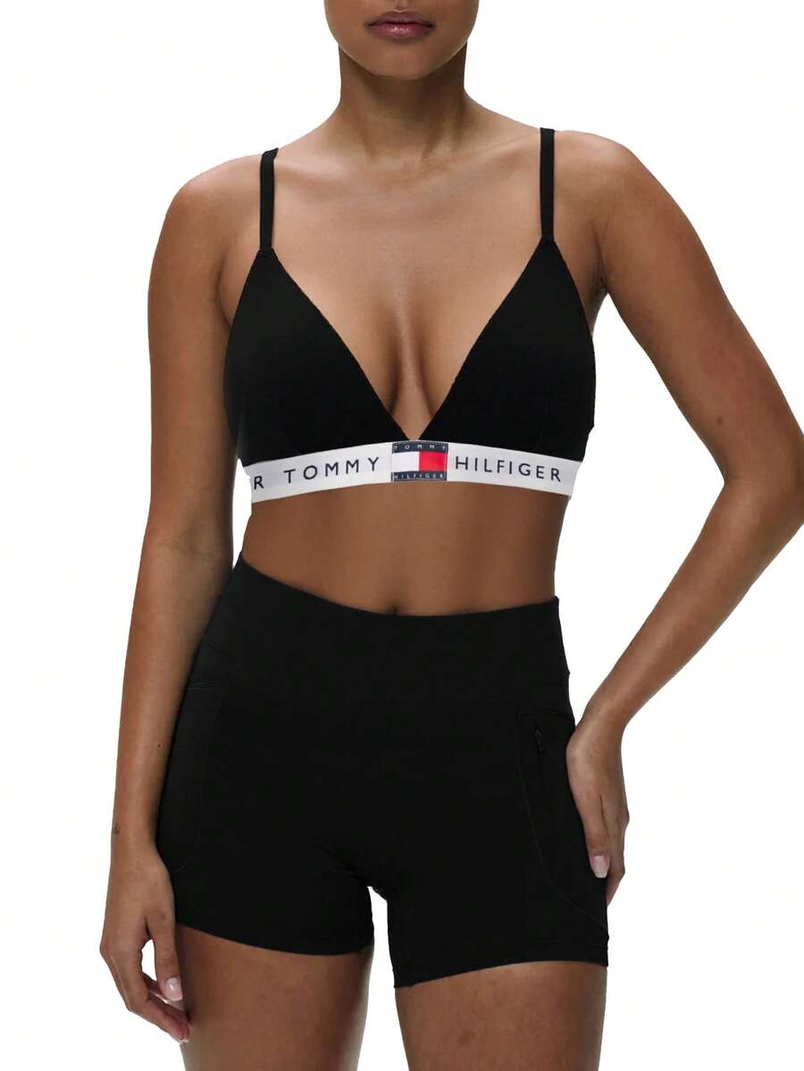 Tommy Hilfiger Women's Sports Bra Black - Black - View 1