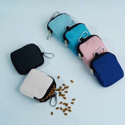 1pc Dog Training Pouch (Leash Attachable), Dog Treat Bag Hands-Free Walking Bag (With Carabiner), Dog Poop Bag Dispenser (Suitable For Puppy Travel Or Outdoor Use), Zipper Closure To Prevent Leakage Dog Treat Bag Dog Treat Puch Dog Walking Bag Pouch