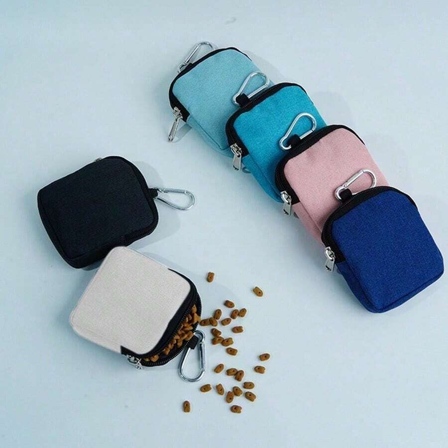1 件套狗狗训练袋（可系皮带）、狗狗零食袋免提散步袋（带登山扣）、狗狗便便袋分配器（适合幼犬旅行或户外使用）、拉链封口，防止泄漏狗狗零食袋狗狗零食袋遛狗袋 - 彩色 - 查看 1