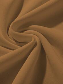 Manfinity Homme 宽松男士熊刺绣落肩保暖连帽衫，秋冬季大地色系棕色卫衣，刺绣棕色连帽衫，长袖上衣 - 棕色 - 查看 5