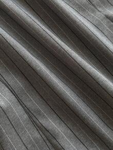 Rustia Plus Size Women's Casual Striped Slim Fit Long Sleeve Shirt - Grey - View 3