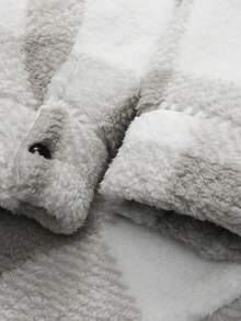 Manfinity Homme 宽松版型男士水牛格子印花翻盖口袋法兰绒衬衫男士沙克特格子夹克男士秋冬 - 彩色 - 查看 4