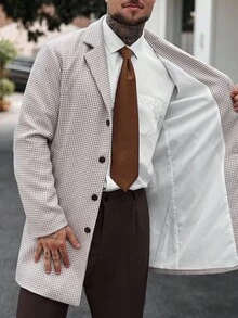 Manfinity CasualCool Men's Casual Houndstooth Jacket, Autumn/Winter - Multicolor - View 7