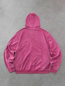 Manfinity Roghcode 1pc Men's Hooded Sweatshirt, Bestselling Ins-Popular Hoodie, Pink Hooded Sweatshirt Sweatshirt, Overall Design Is Casual & Fashionable With A Playful, Graffiti-Like Aesthetic. Ins Bestseller, Suitable For Young Casual Streetwear, Commuting, Back To School, Vacation. Gift For Husband Or Boyfriend, Unisex Couple Matching Pink Zip Up Hoodie Rhinestone Hoodie Pink Hoodie Graphic Hoodie Zip Up Hoodie, Fall