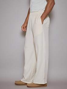 Musero Quần vải lanh ngoại cỡ chỉ dành cho kỳ nghỉ xuân hè lễ Phục sinh - Màu be - Xem 3