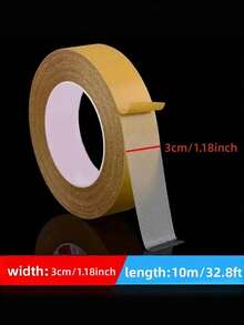 Super Strong Double-Sided Fiberglass Mesh Tape 1.18" X 787" Waterproof Transparent Adhesive For Walls Glass Fabric Wood Metal DIY Home Office School Use - Yellow - View 12