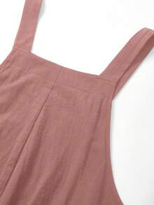 SHEIN Peto informal y holgado de unicolor con bolsillo para embarazadas - Rosa - Ver 9