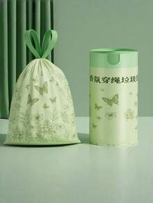 30/50/100PCS夏日清香便携垃圾袋加厚不易破家用便携式厨房客厅学生宿舍专用抽绳垃圾袋，香味清新，承受力强，精选PE材质，恒温热封，便携收口，加厚升级，清新除味，高颜值高品质 - 彩色 - 查看 16