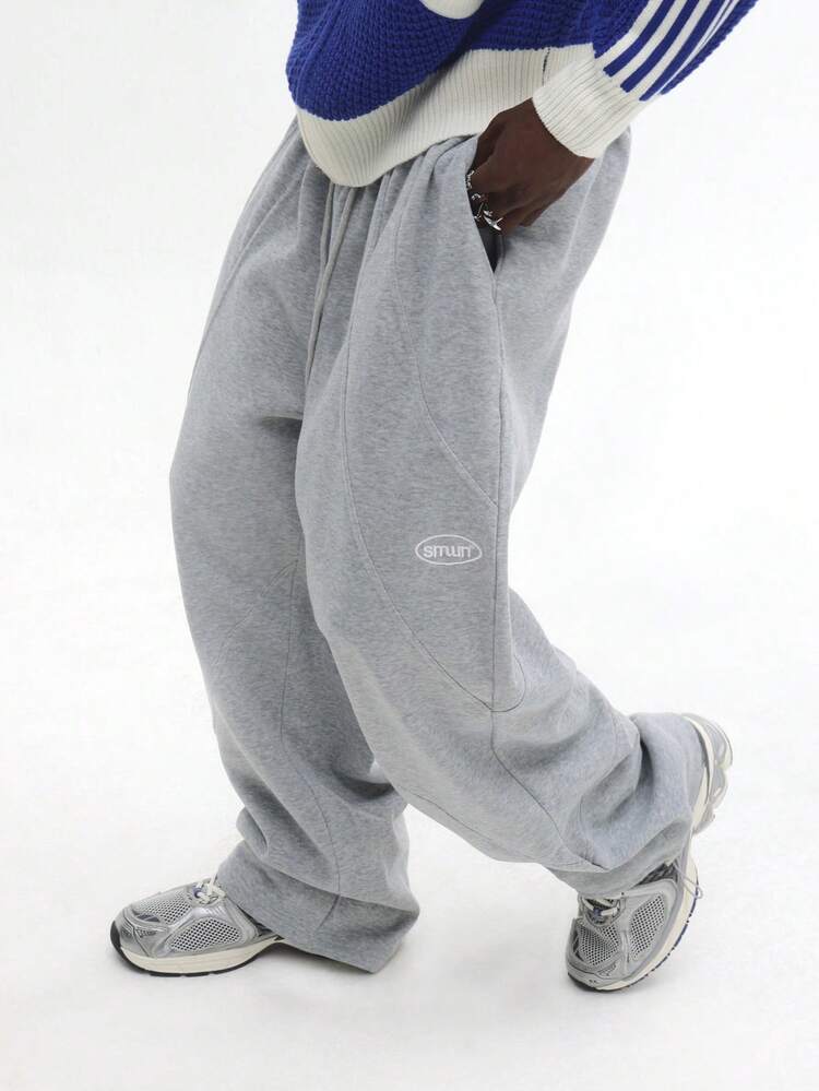 Wide Leg Fleece Sweatpants With Side Pockets