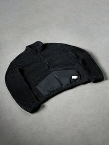 PAVTROS Men's Zip-Up Collar Letter Graphic Long Sleeve Jacket,Winter Jacket, Casual For Autumn/Winter Street Wear Zip Up Jacket - Black - View 5