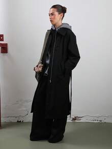 COUREZ Áo khoác cardigan dài tay bằng len siêu mềm mại với cổ áo khóa kéo phía trước/Phong cách Y2K dành cho nữ, thích hợp đi chơi mùa xuân, phong cách Gothic, câu lạc bộ, gợi cảm. - Màu xám đen - Xem 7