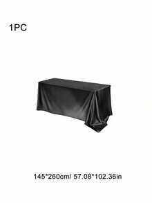 SHEIN 1 件/2 件缎面桌布，白色/奶油色/香槟色/粉色矩形桌布，光滑涤纶面料，适用于婚礼装饰、生日派对装饰、周年纪念、新娘送礼会装饰、婚礼、宴会派对活动、毕业派对装饰