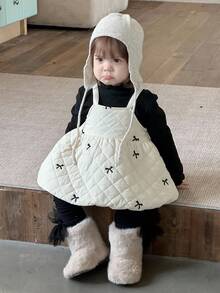 DAZY 婴幼儿女童蝴蝶结刺绣韩版无袖连衣裙