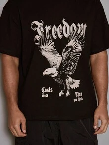 Musero Short Sleeve Boxy Fit Graphic T Shirt Summer Autumn/Fall