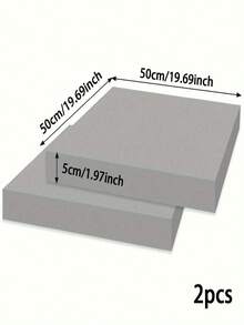 一块 19.69 X 19.69 X 1.97 英寸 45D 高密度泡沫，室内家具装饰垫（用于更换餐椅和轮椅坐垫）- 白色、黑色、灰色、浅蓝色 - 白色 - 查看 6