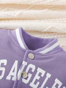 SHEIN 女童夹克和百褶裙套装，春秋季