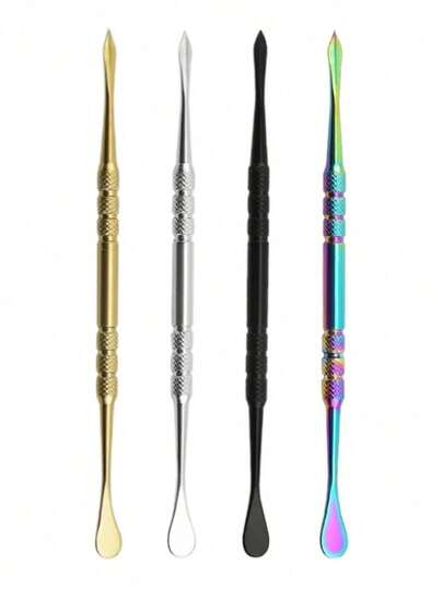 1 pezzo Cucchiaio per pipa in acciaio inossidabile a doppia estremità, accessori Pulitori per pipa in titanio a doppia estremità, Strumenti per modellare la cera, Accessori, Regali divertenti