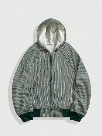 Street Life هودي رجالي مبطن حراري مزود بسحاب وشبكة، خريف/شتاء