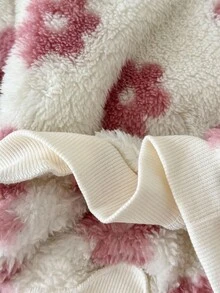 LMoss Kids LMoss 女婴两件套碎花针织圆领蓬松卫衣和打底裤套装，粉色，舒适秋冬款式，套头衫，温暖秋冬风格 - 彩色 - 查看 7