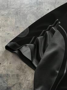 AXEPEAK Men's Letter Print Contrast Color Sporty Short Sleeve Polo Shirt