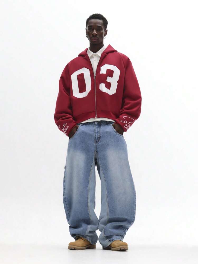 Moletom com capuz e zíper completo, cordão e bolsos centrais divididos