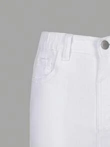 Sweetra Young Tween Girls Casual Fashion Light Blue Denim Color Butterfly Print Loose Wide Leg Relaxed Fit Comfortable Daily Versatile Washed Denim Pants Pink Bow Jeans Pants Y2k